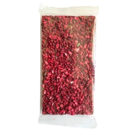 Czekolada mleczna z malinami w folii 50g
